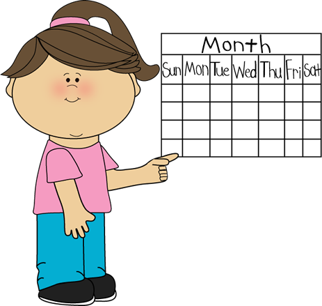 Classroom Job Clip Art - Calendar Helper Clipart (463x439)