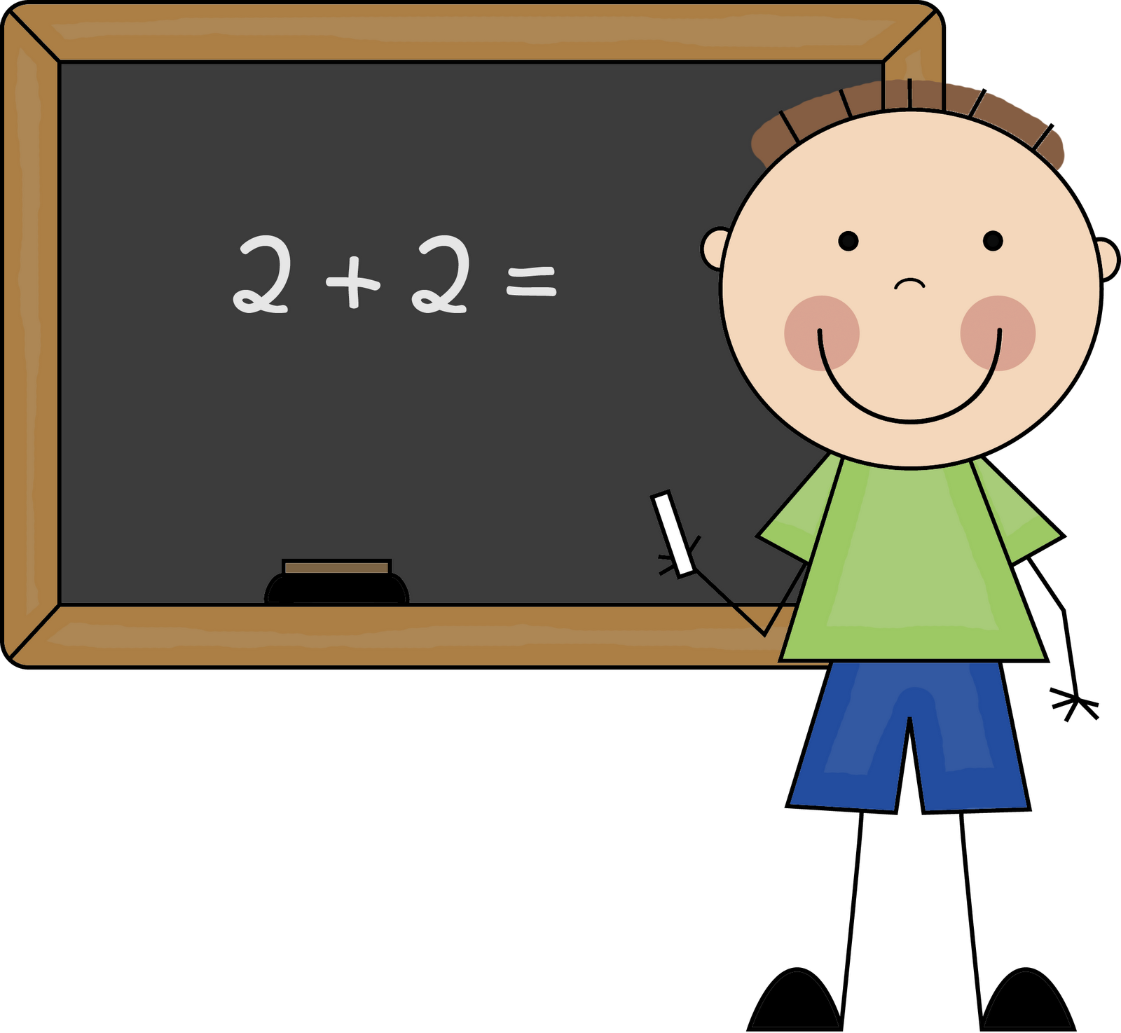 Science & Math - Boy Doing Math Clipart (1600x1475)