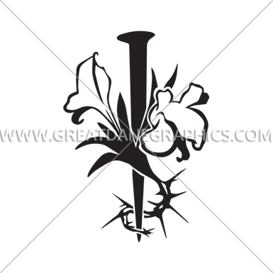 Lily With Spike And Thorns - Emblem (385x385)