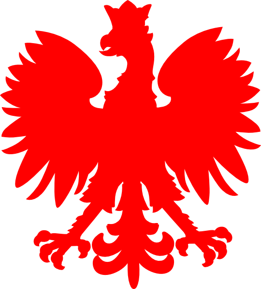Red Polish Falcon Clip Art At Clker - Polish Eagle Clip Art (540x596)