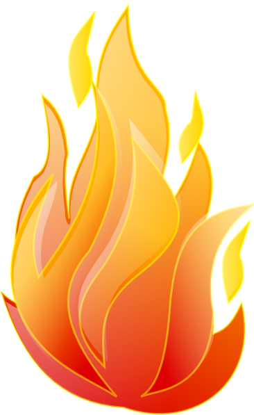 Flame Border Clipart - Fire Clip Art Transparent (366x597)