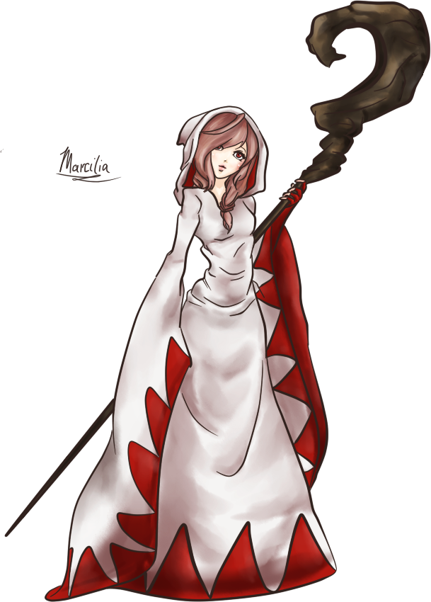 Marcy The Whitemage By Lily-melon - Lily White Mage (609x850)