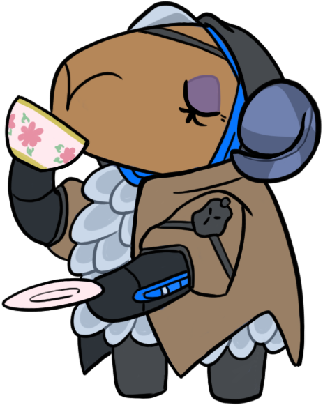 Overwatch Animal Crossing Parody Fanart Art Reinhardt - Stumpt (530x619)