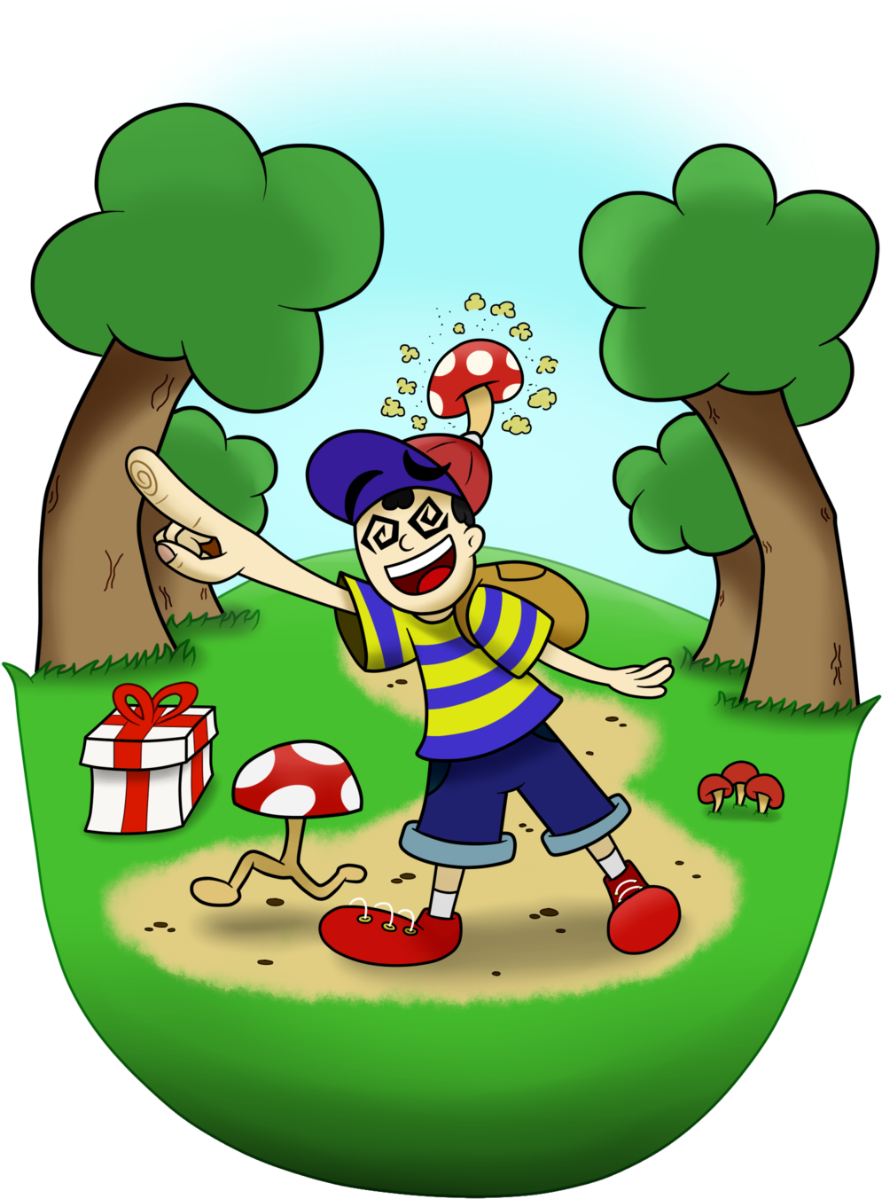 Ness Is Feeling Funky By Fawful92 - Cartoon (1024x1400)