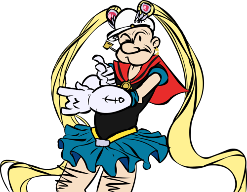 Popeye The Sailor Moon [ Img] - Popeye The Sailor Moon [ Img] (500x389)