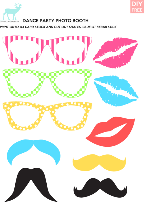 Kaylyn's 13th Birthday Dance Party - Pixilated Photo Booth Fun Props (500x701)