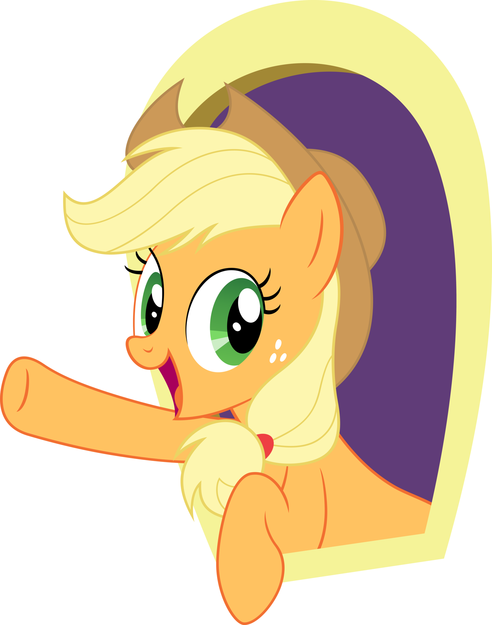 Applejack Waving By Myardius Applejack Waving By Myardius - Applejack Hello (1600x2031)