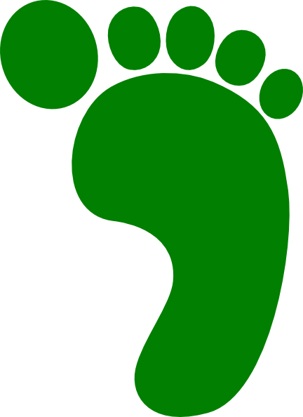 How To Set Use Forrest Green Right Foot Svg Vector - Cartoon Green Foot (432x594)
