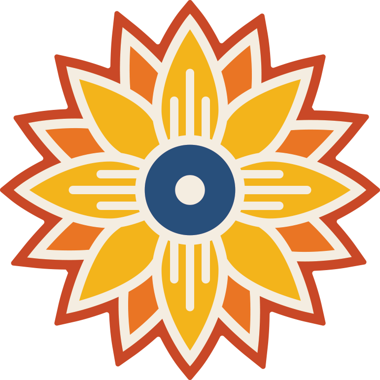Sunflower Icon With Wichita, Kansas Flag Symbol - Vector Graphics (771x771)