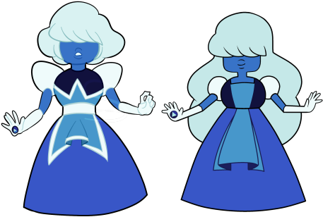 Steven Universe Sapphire Redesign - Steven Universe Sapphire Color Scheme (500x354)