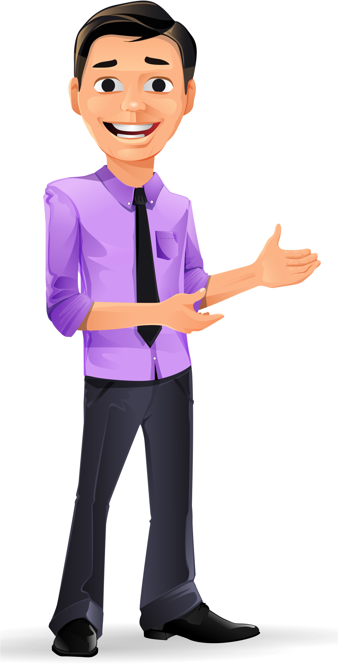 Young Businessman Vector Character - Young Person Cartoon Transparent (1119x2263)