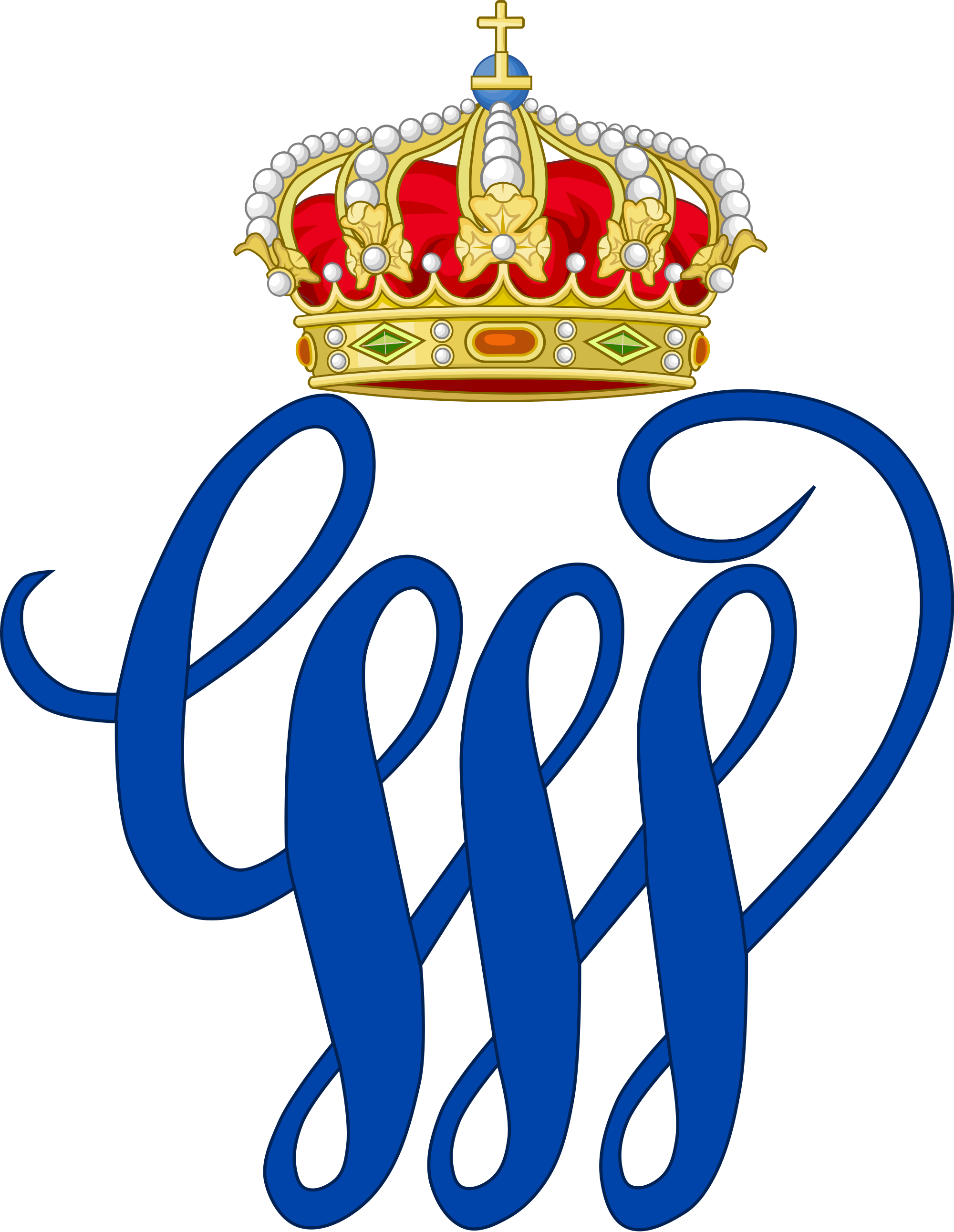 Open - Royal Crown Shower Curtain (2000x2582)