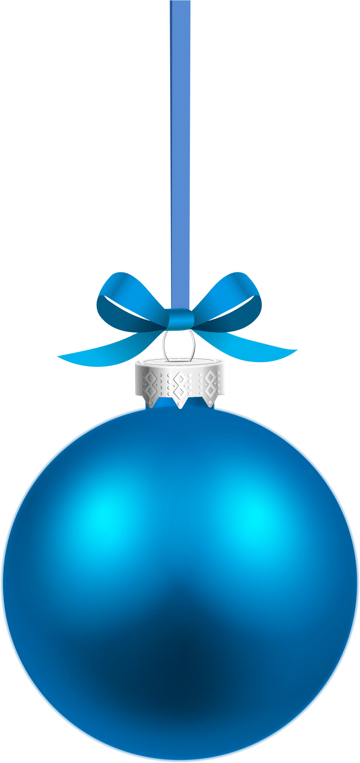 Blue Hanging Christmas Ball Png Clipart - Hanging Christmas Ball Vector (1232x2500)