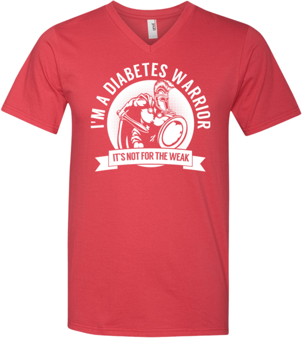 Diabetes Warrior Spartan Men's V-neck Shirt - Funnel Vision Mike Merch (1155x1155)