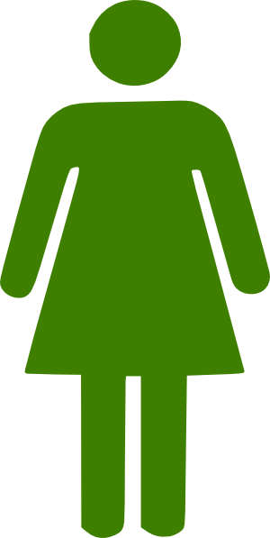 Green Woman Clip Art At Clker - Women Icon Png (300x597)