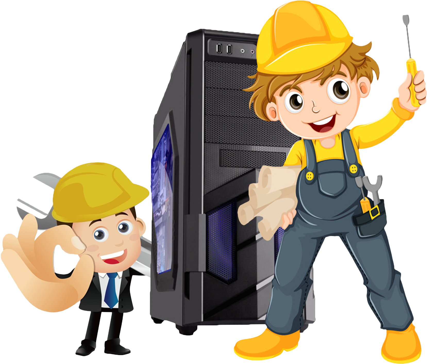 Laptop Computer Cartoon Computer File - Computer Maintenance Png (1775x1593)