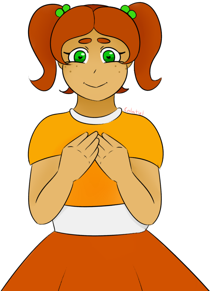 Pigtail Girl By Colatiel Pigtail Girl By Colatiel - Pigtails Fnaf (1024x1024)