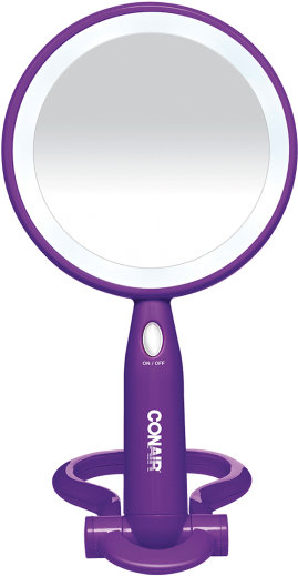 Plastic Led Double-sided Mirror - Conair Illuminations By 1x/3x Lifetime Led Mirror In (550x550)