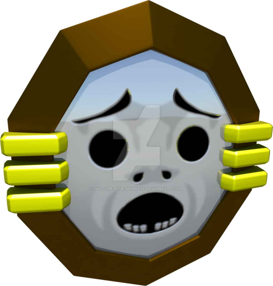 Mirror Shield By Mcl The Blue Madness - Majora's Mask Mirror Shield (874x915)