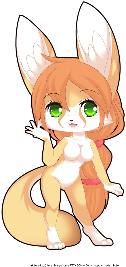 Chibi Fennec Girl - Fennec Fox Furry Girl (600x1022)