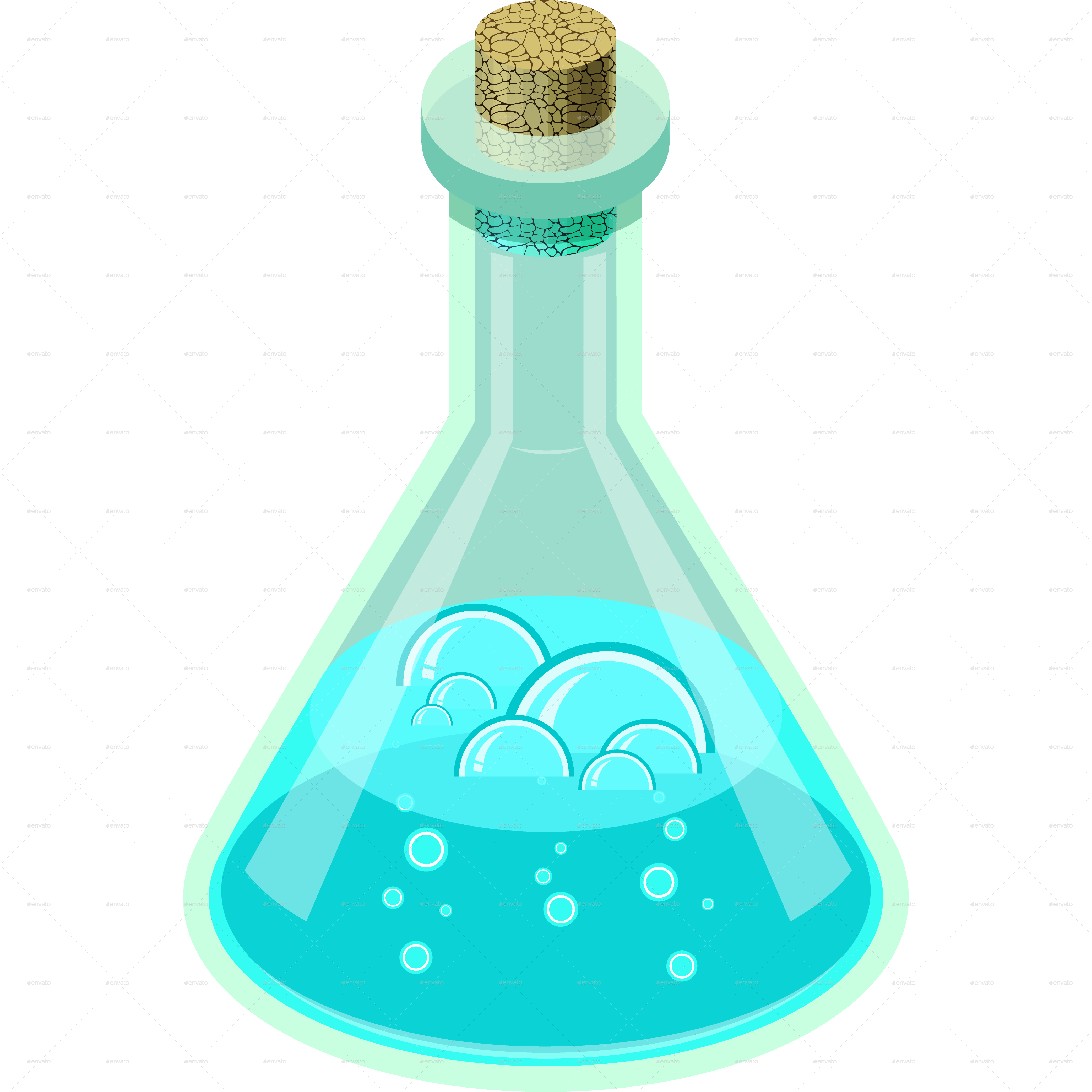 Magic Elixir - Glass Bottle (4167x4167)