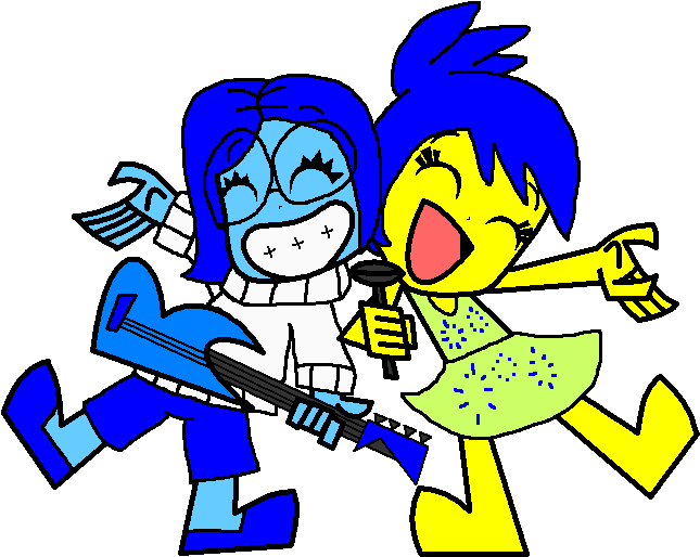 Rockin With Joy And Sadness By Pokegirlrules - Cartoon (684x548)