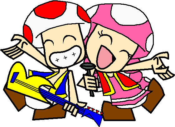 Rockin With Toad And Toadette By Pokegirlrules - Toad And Toadette Sing (627x441)