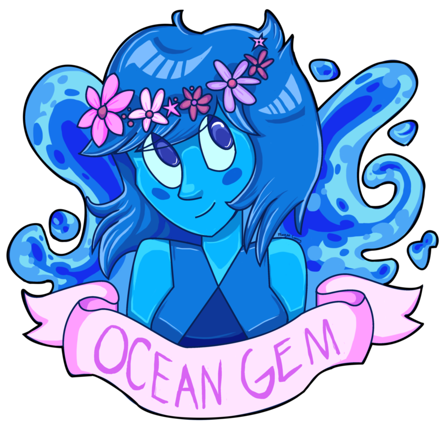 Lapis Flower Crown By Slime-tiger - Steven Universe Lapis Lazuli Flower (893x894)