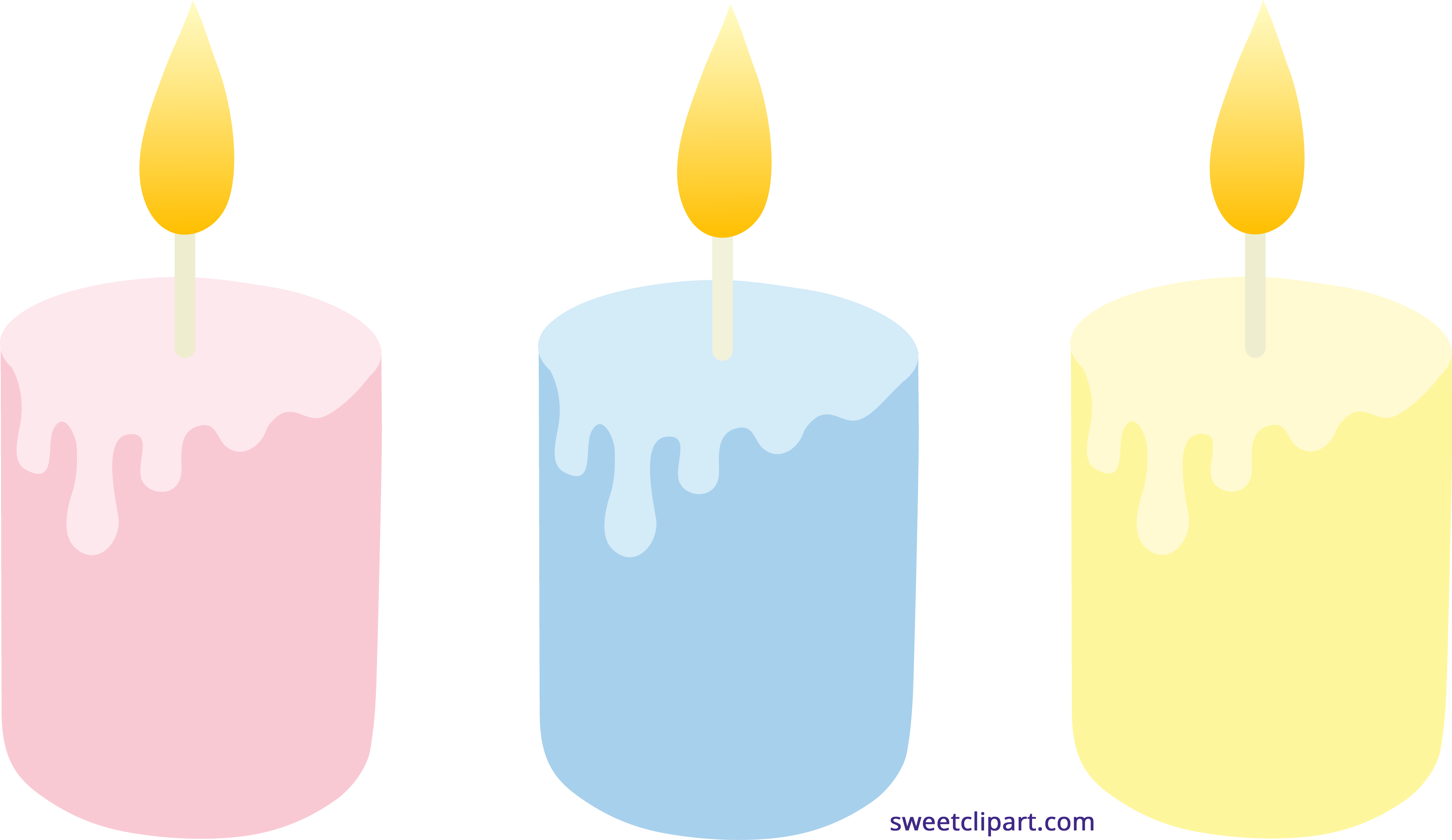 Tree Images Clip Art - Cute Candle Clipart (5885x3405)