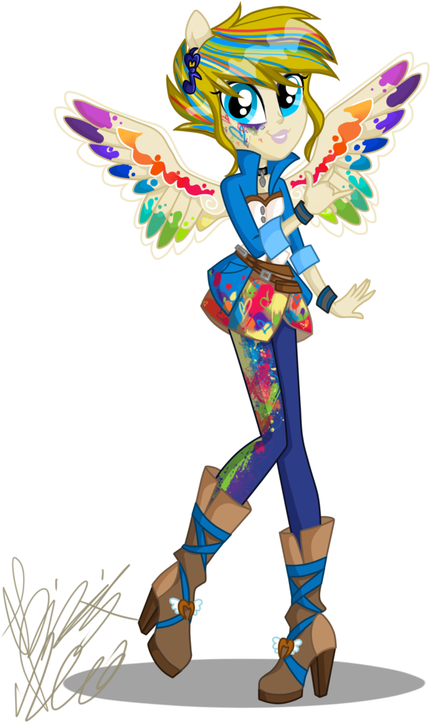 Eg Rockin Hairstyle Creative Spirit By 2-lettdodd - Equestria Girls Rockin Hairstyles (736x1084)