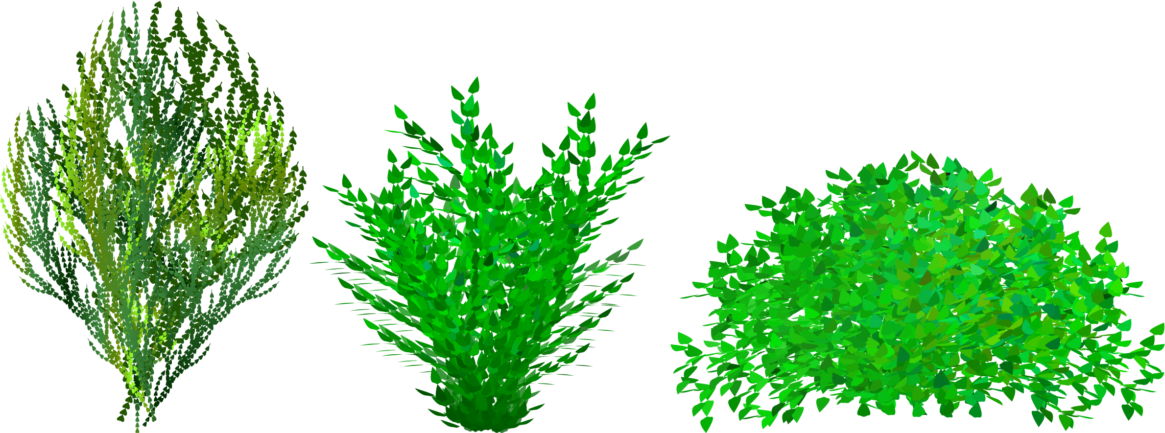 Desert Plants And Animals Clip Art - Shrub Clipart (2400x900)