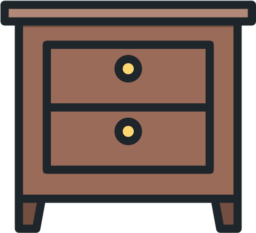 Nightstand Free Icon - Table De Nuit Dessin (512x512)