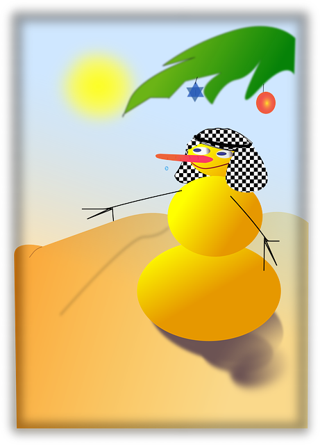 Cartoon, Turban, Winter, Desert, Sandman - Desert Winter Clipart (461x640)