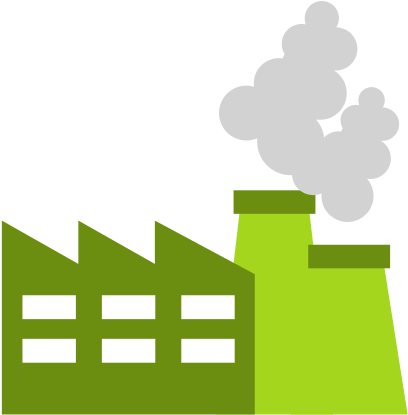 Factory Plant Icon - Vector Graphics (550x550)