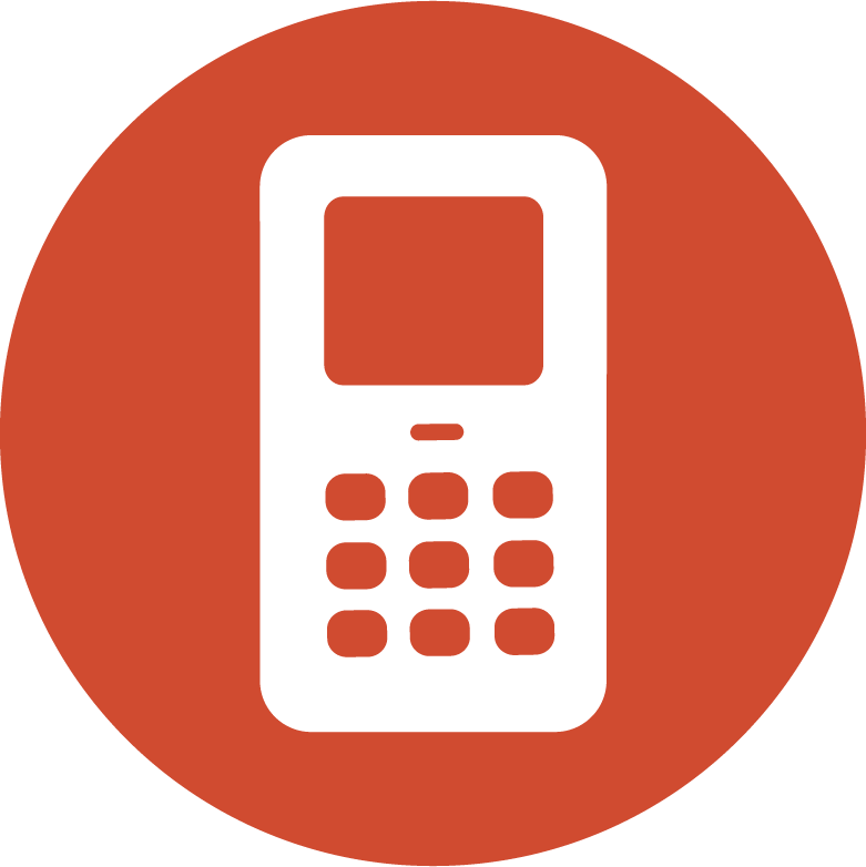 Follow Us - Red Phone Icon Circle (781x782)