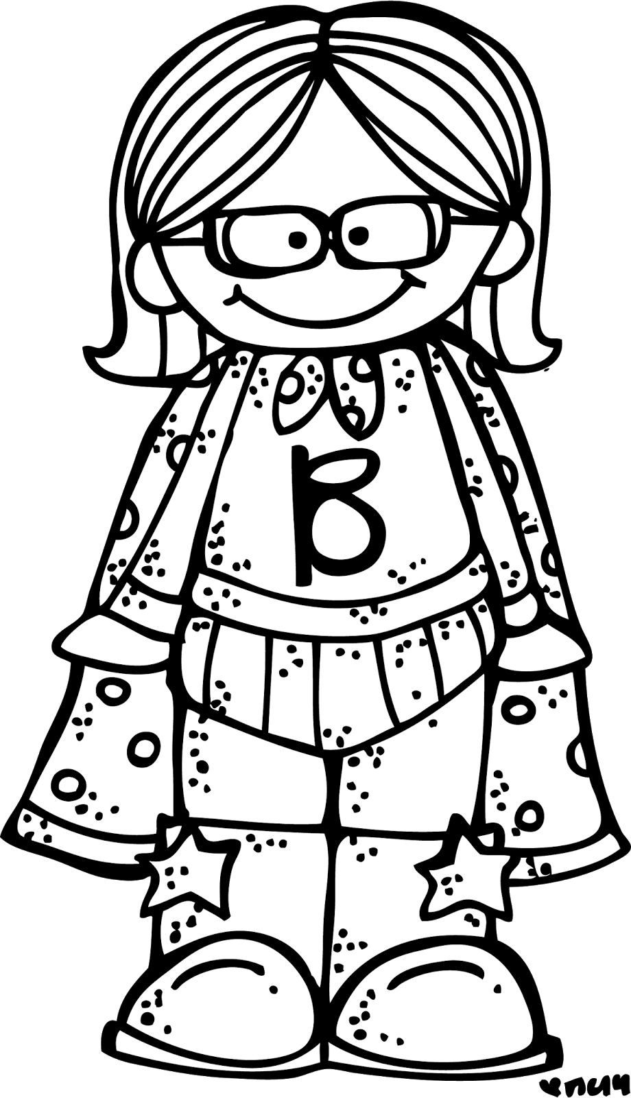 Baylee Melonheadz Illustrating Llc Bw Clipart - Melonheadz Superhero Black And White (920x1600)