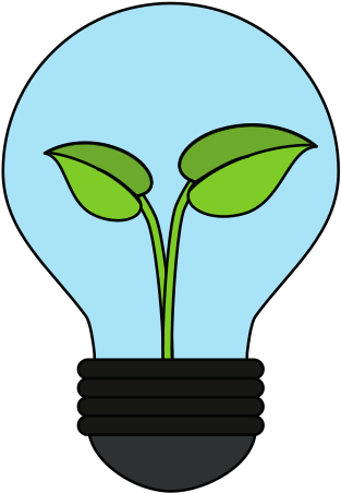 Light Bulb With Plant Icon - Light Bulb With Plant Icon (550x550)