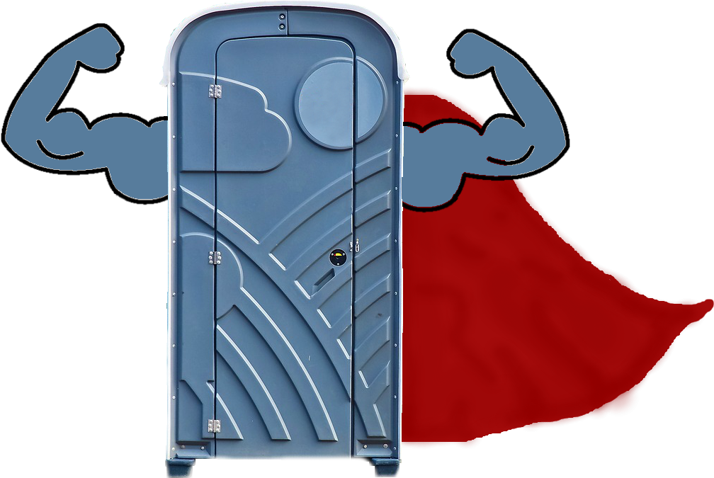 Porta-potty, Porta Potties, Superhero, Sanitation Superhero, - Portapotties Clip Art (1019x679)