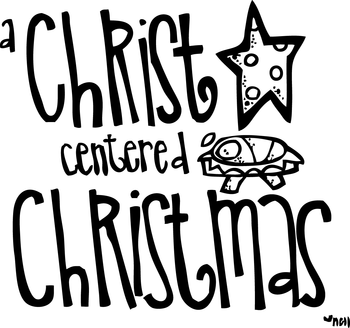 Nativity Clipart Outline Collection - Merry Christmas Nativity Black And White (1200x1126)