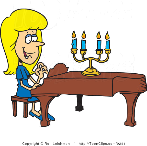 Piano Cartoon Transp Piano Ver - Playing Piano Cartoon (600x620)
