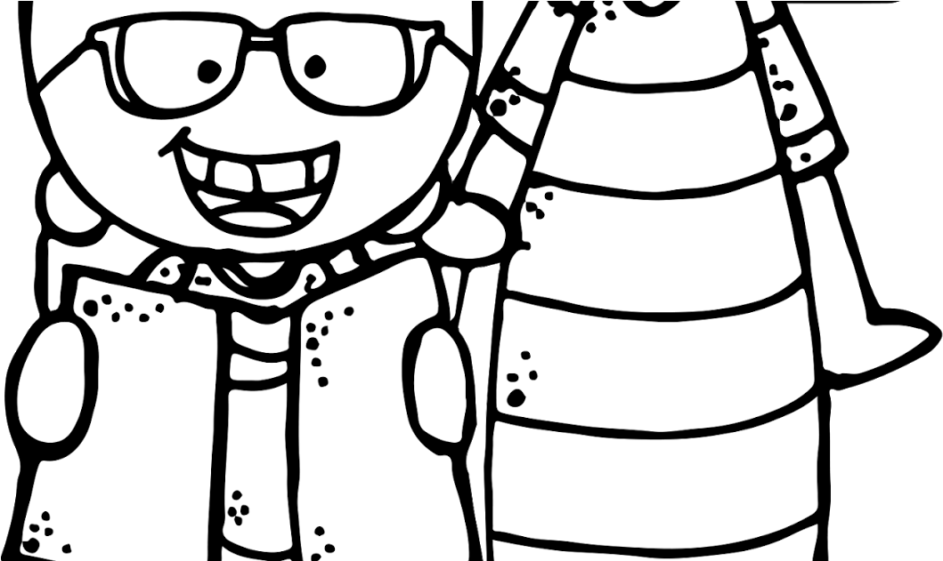 Reading Clip Art Freebie - Melonheadz Black And White Clipart (1200x630)