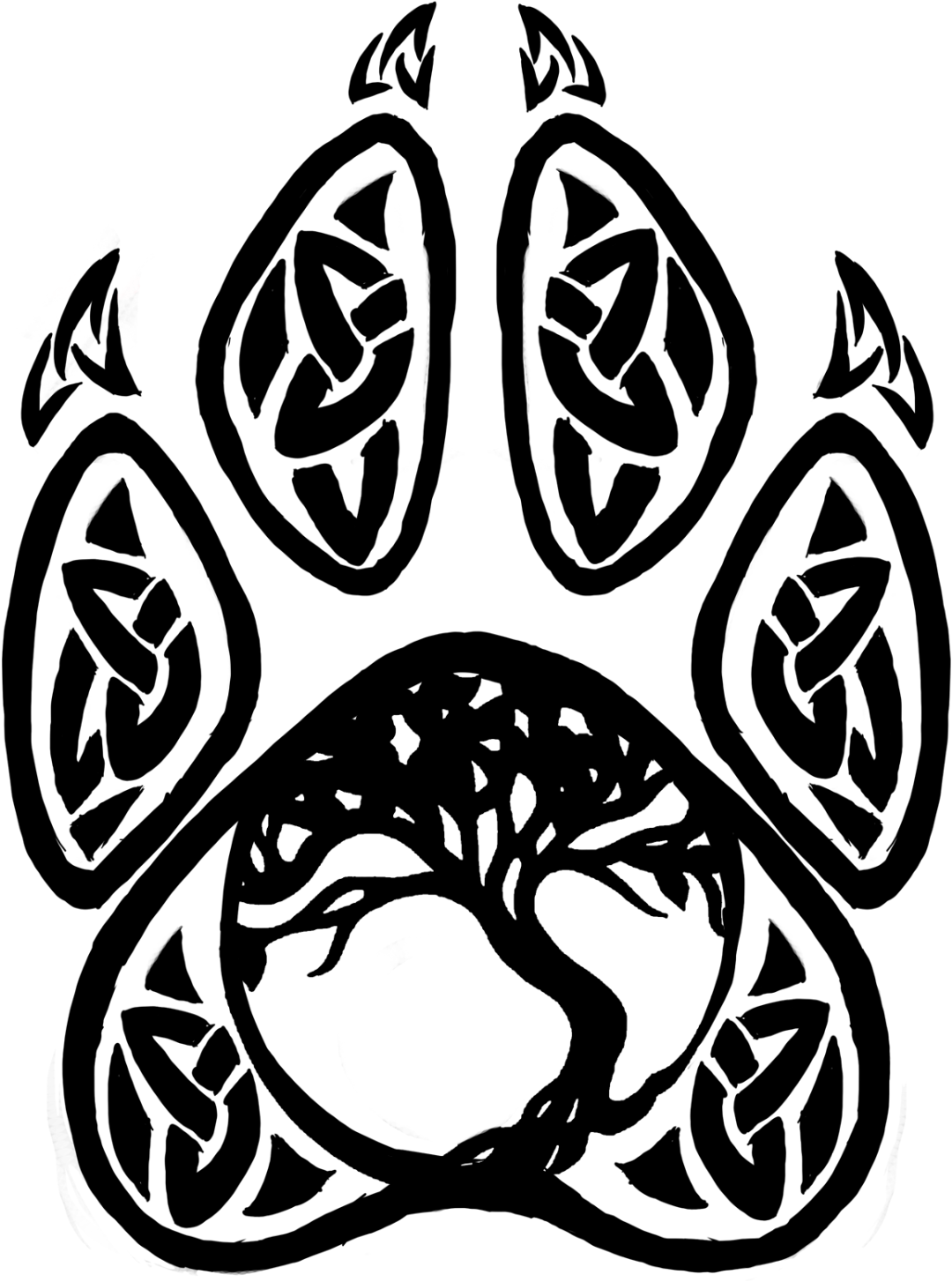 Tattoo Mockup, Sending It Off To The Artist For Tweaks - Cabochon Glass Silver/bronze/black Pendant Necklace(celtic (1280x1493)