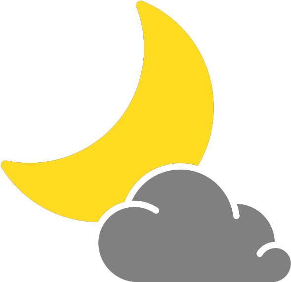 Simple Weather Icons Cloudy Night - Partly Cloudy Night Icon (600x600)