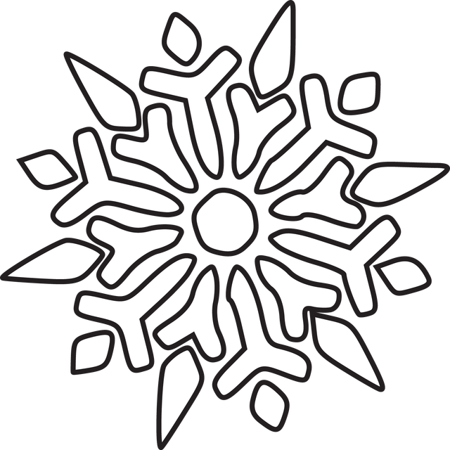 Black Color Flower Clipart Cliparthut Free - Snowflake Clipart (640x640)