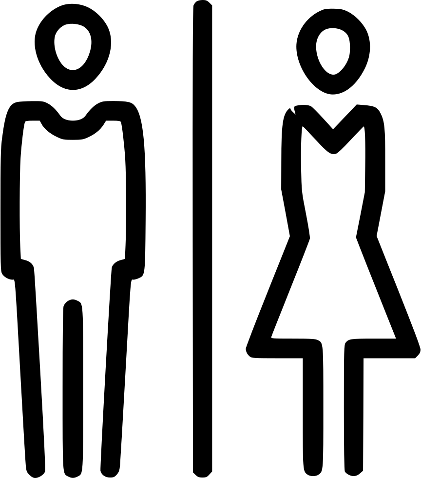 Men Women Toilet Wc Restroom Comments - Icon Wc (864x980)