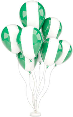 Illustration Of Flag Of Nigeria - Nigerian Flag Balloons Png (640x480)