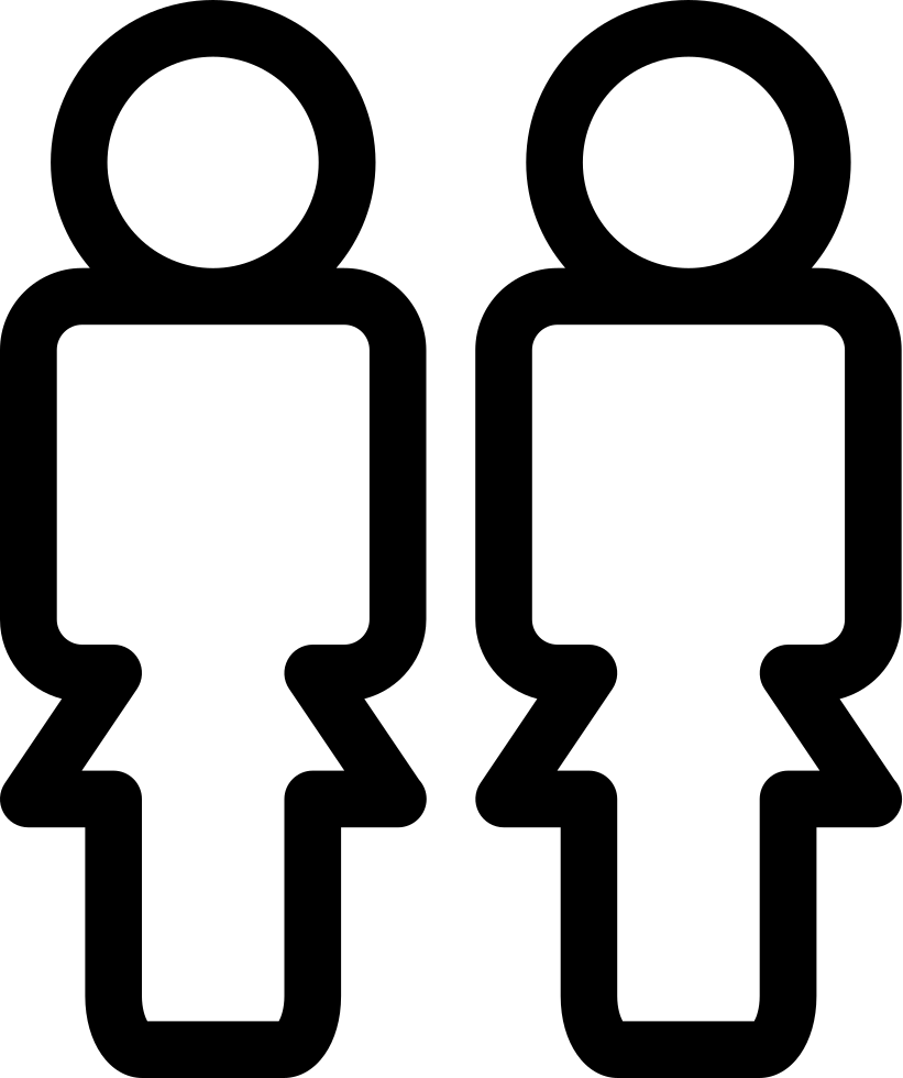 Two Women Toilet Sign Comments - Personas Contorno (821x980)