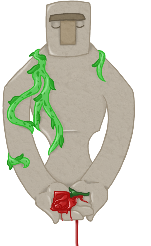 Iron Golem Side By Kittybirdycake - Iron Golem Holding Rose (600x1000)
