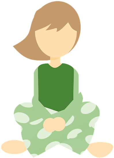 Pajama Party Clipart - Sitting Crossed Legged Cartoon (960x578)