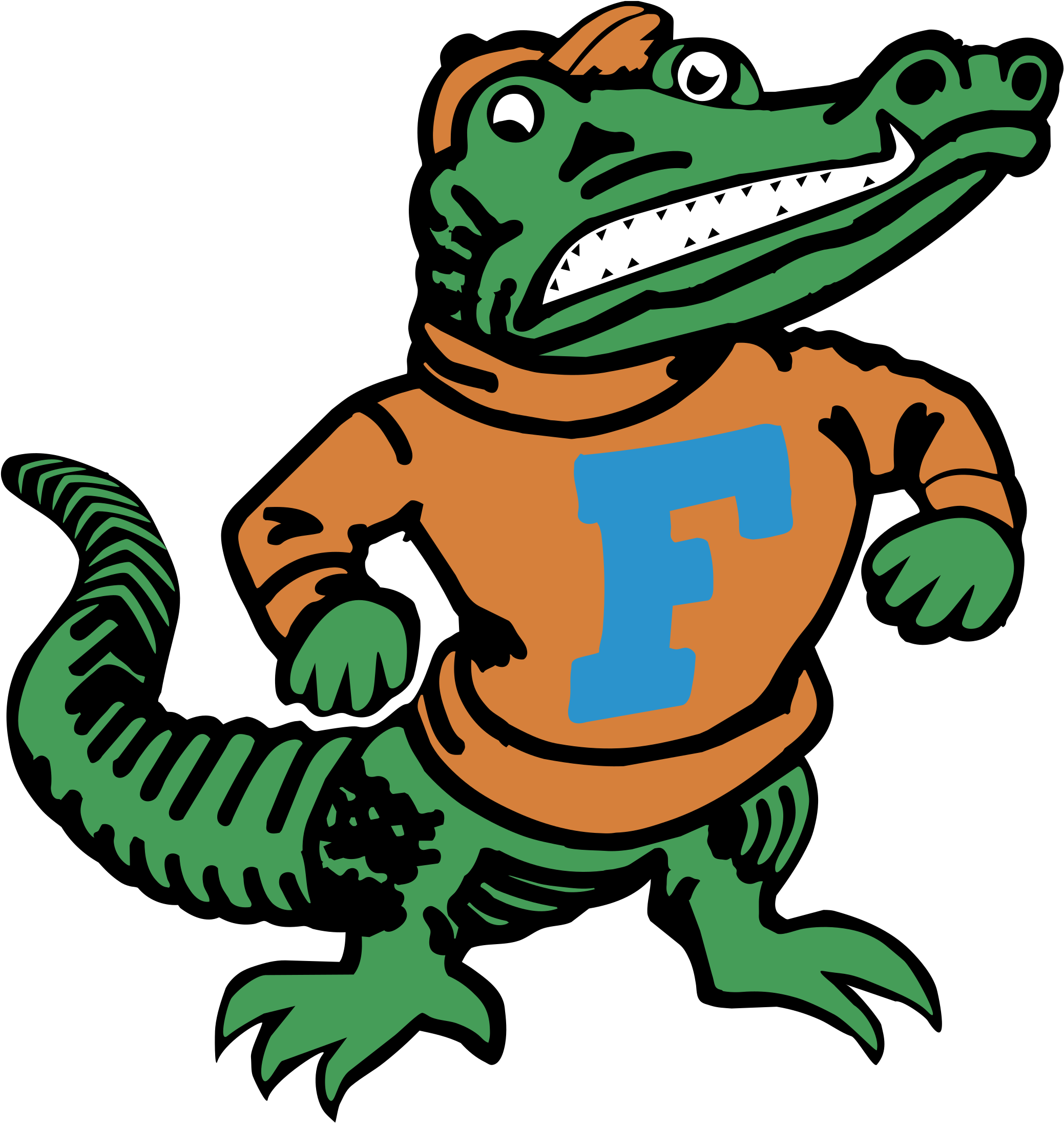 Florida Gators Logo Black And White - Florida Gators Old Logo (2400x2400)